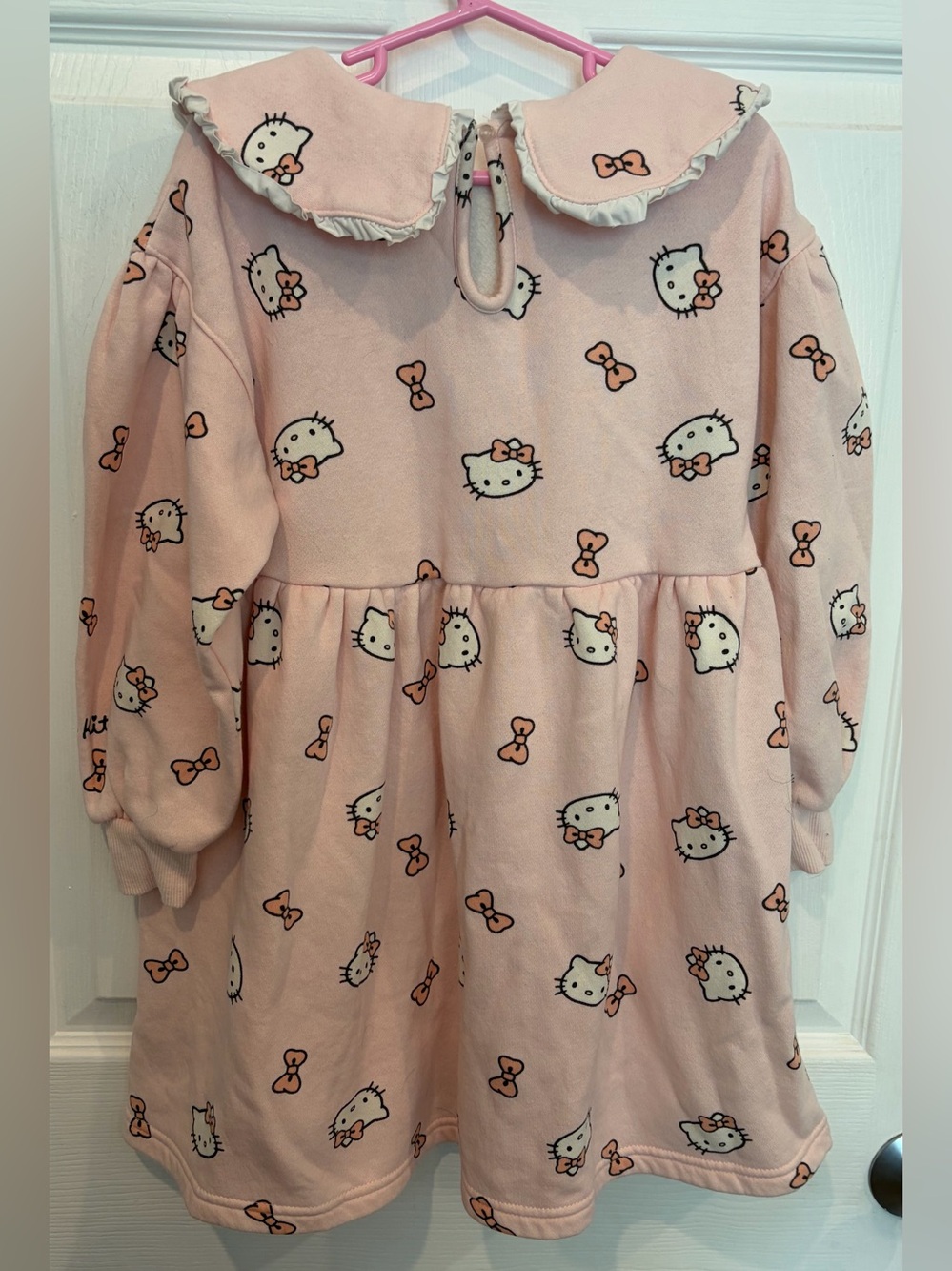 Hello Kitty Pink Long Sleeve Dress, Girls Size 6x/7
